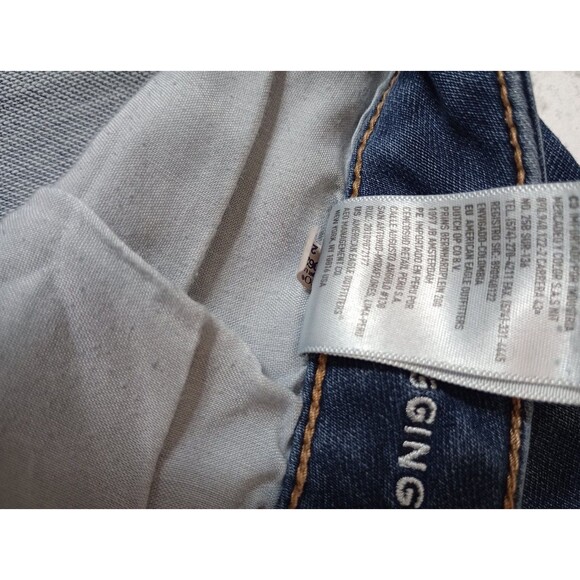 American Eagle Jeans Jegging Womens 10 Long Blue 360 Super Stretch Super Soft X4 - Picture 15 of 16